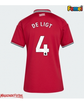 Manchester United Matthijs de Ligt #4 Tricou Fotbal Replică 2026-27 Femei Acasa